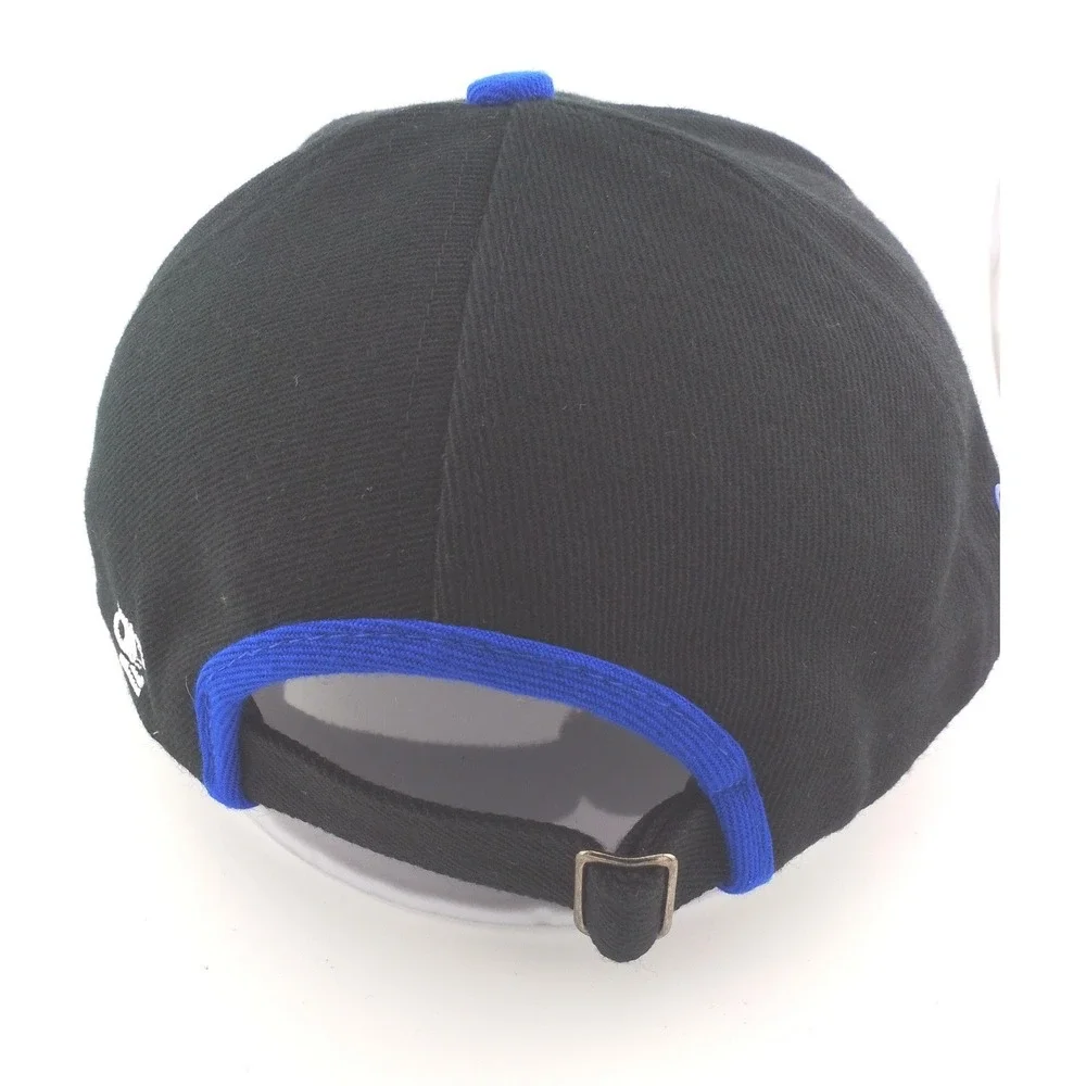 Vintage Logo Athletic Seattle Seahawks NFL Cap Mens Black Blue Strapback Hat